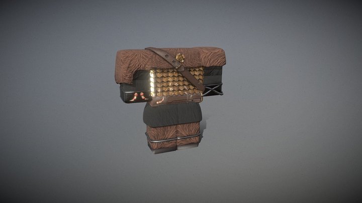 Bear Fur golden armor 3D Model
