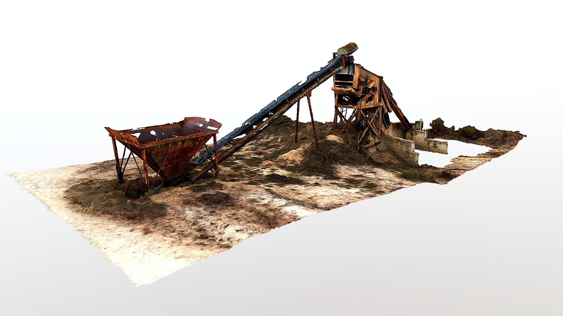 Abadonded mining conveyor