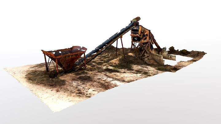 Abadonded mining conveyor 3D Model