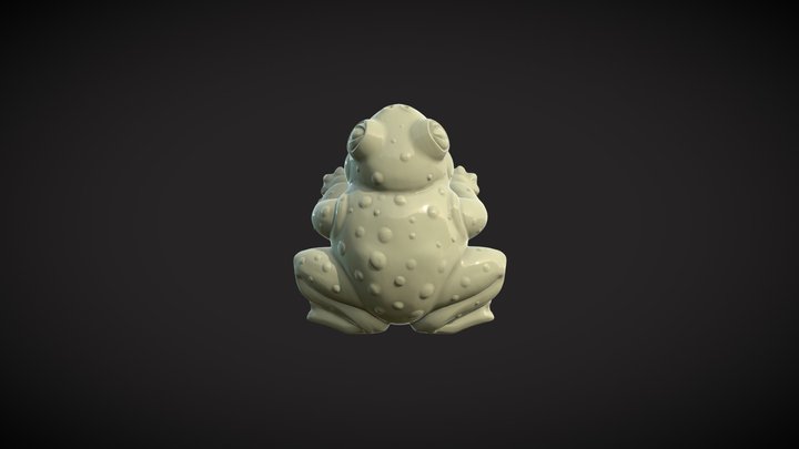 Fat Frog Solid 3D Model