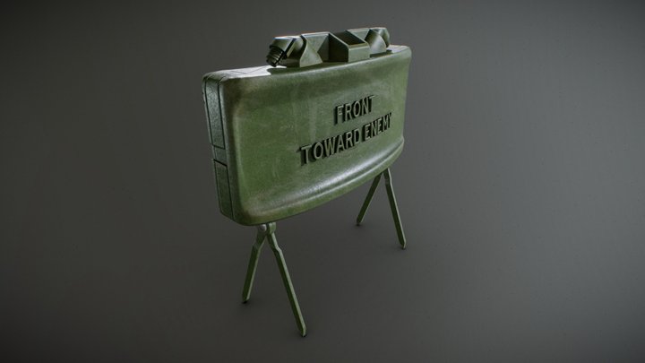 NEW M18A1 CLAYMORE ANTI-PERSONNEL MINE 3D Model