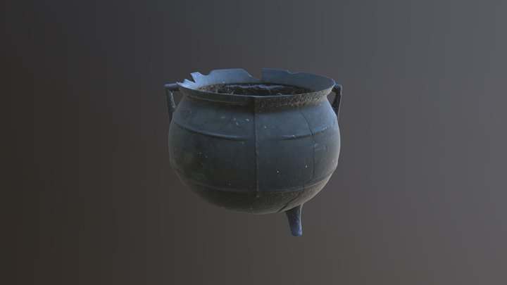 Cast Iron Cauldron 3D Model