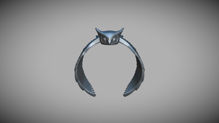 Owl Ring 3D Model