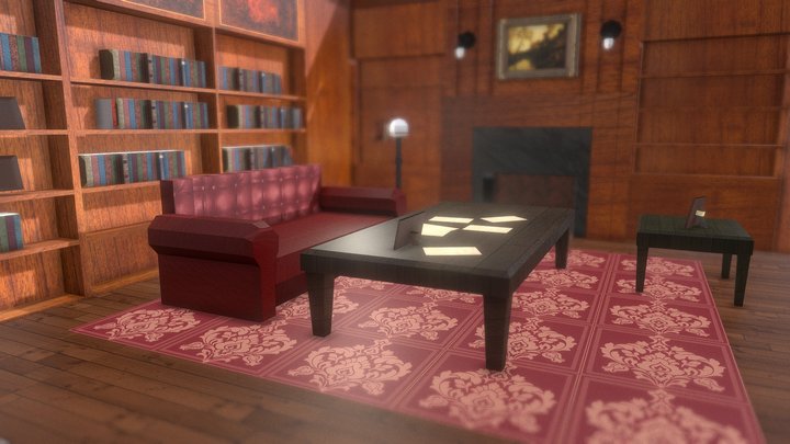 Library Room 3D Model