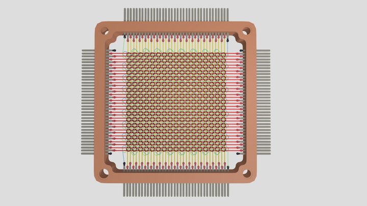 Magnetic-core memory 144Bit (USSR) 3D Model