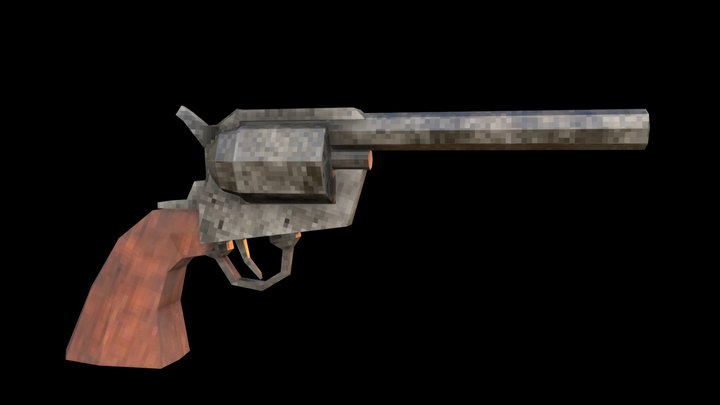 Low poly Colt Peacemaker 3D Model