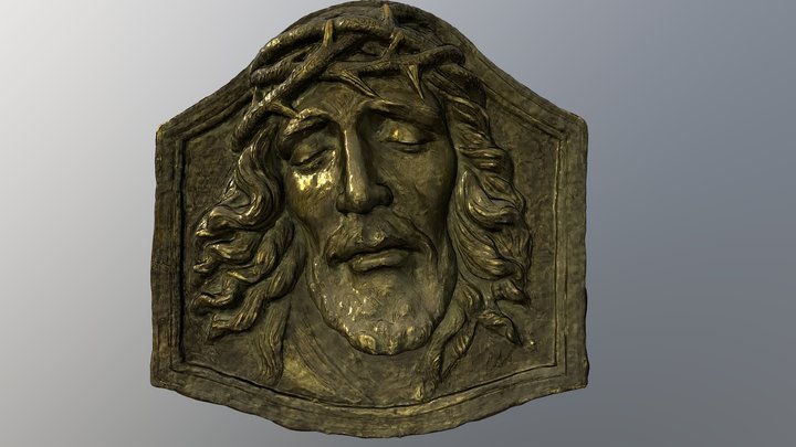 Jesus, bronze relief. 3D Model