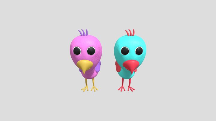 Baby Opila Chick 3D Model