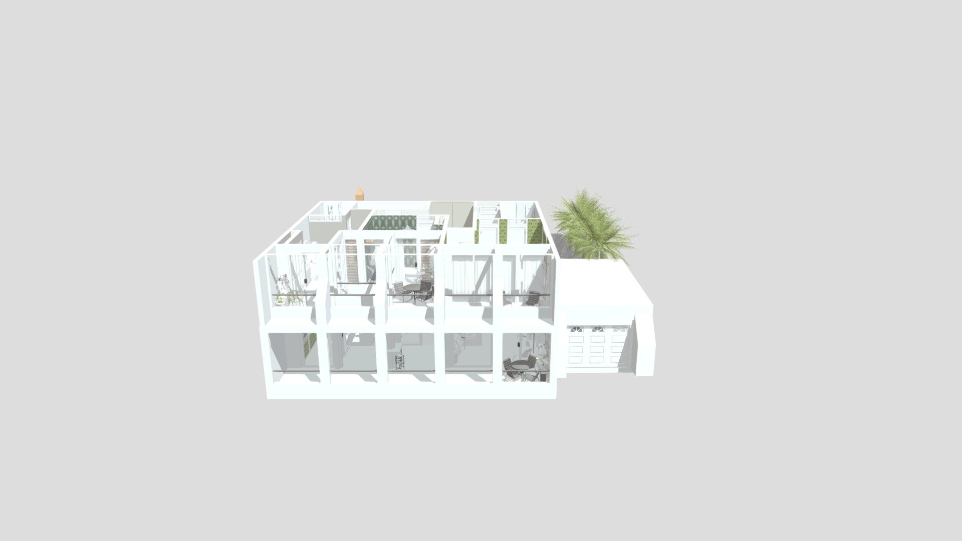 Brutalist duplex flat