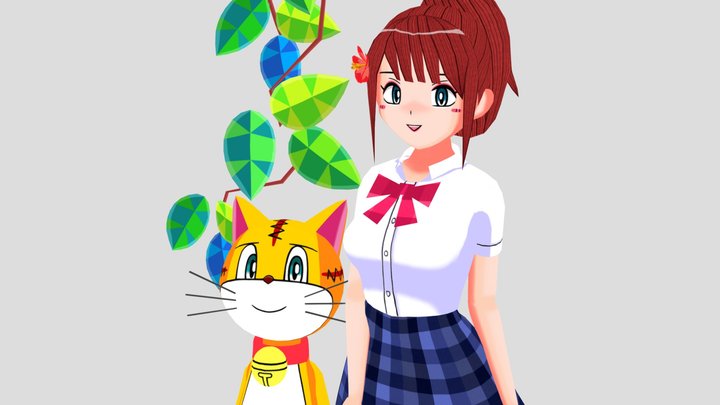 Emily and Orange are friends😆 3D Model