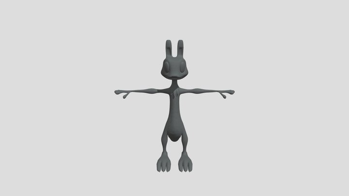 Lowpoly model Daxter (with bake) 3D Model