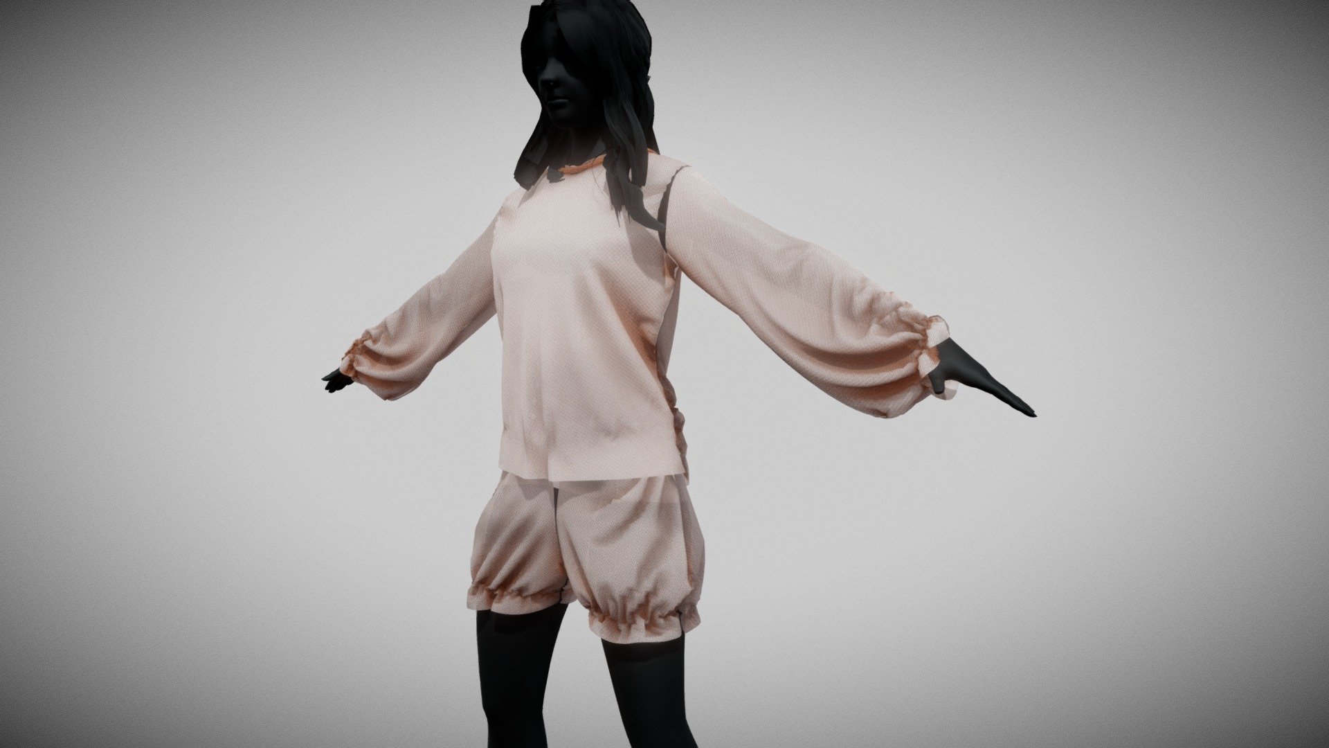 Silk Shirt And Bloomers Physics Sim For RayII - Download Free 3D model ...