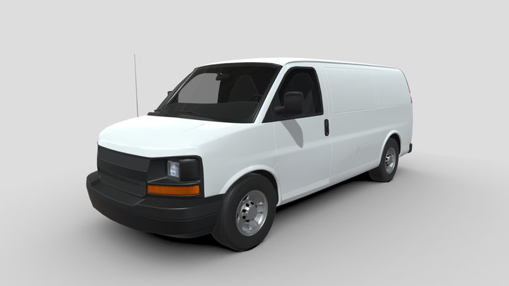 Generic Industrial American Van 3D Model