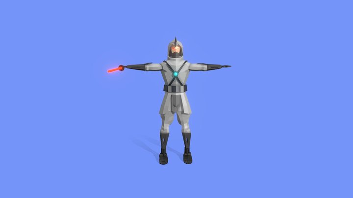 Sci-Fi Ninja Rigged Character 3D Model
