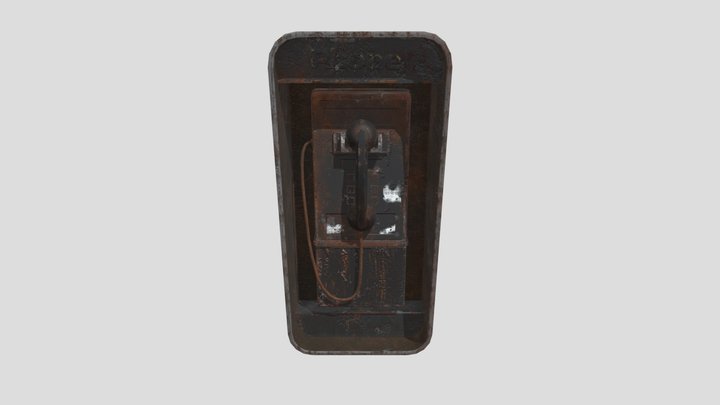 Worn Public Phone 3D Model