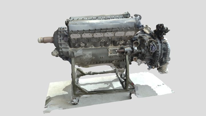 Merlin Engine 3D Model