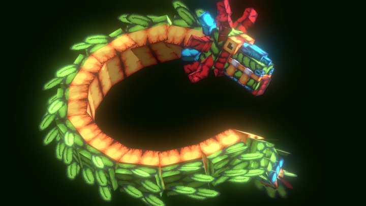 Quetzalcóatl the Feathered Serpent - ModelEngine 3D Model