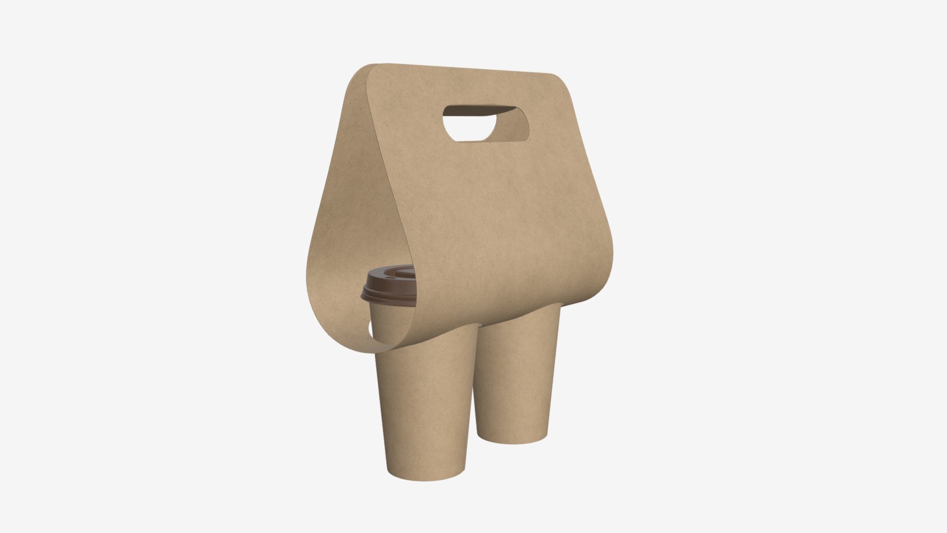 Paper coffee cups with holder 01