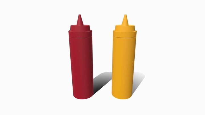 Ketchup and Mustard 3D Model