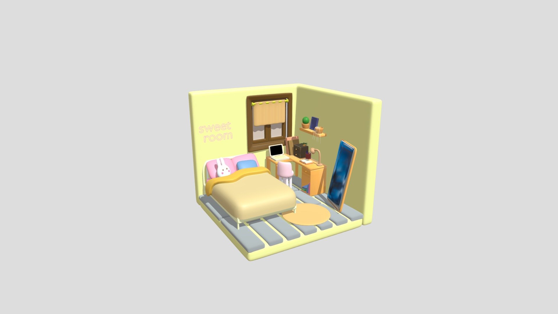 Bedroom Download Free 3d Model By Fitriasnt [b20ee76] Sketchfab