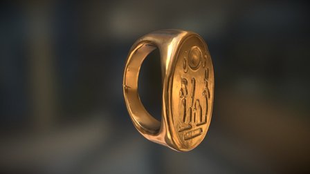 Finger Ring of King Akhenaten 3D Model