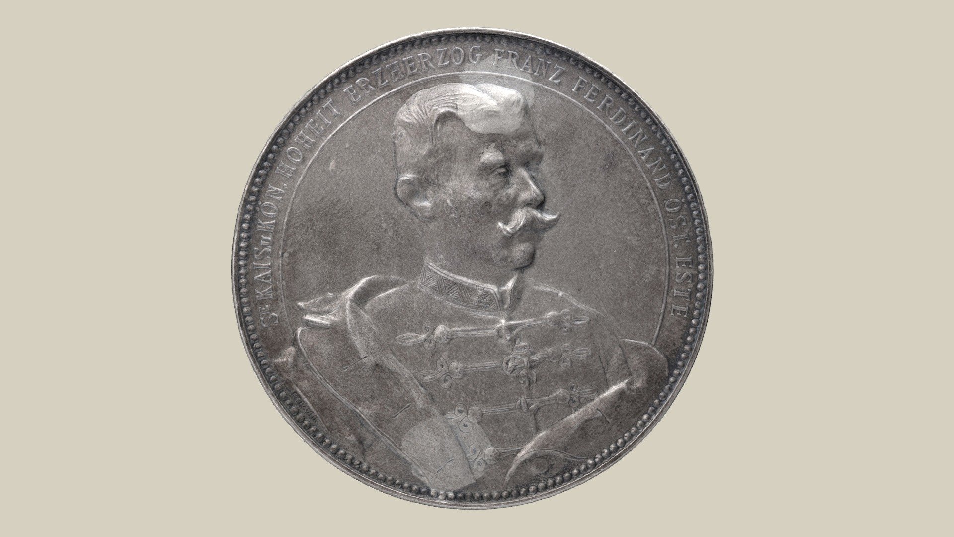 Medaille Erzherzog Franz Ferdinand — Sketchfab embed 3D viewer