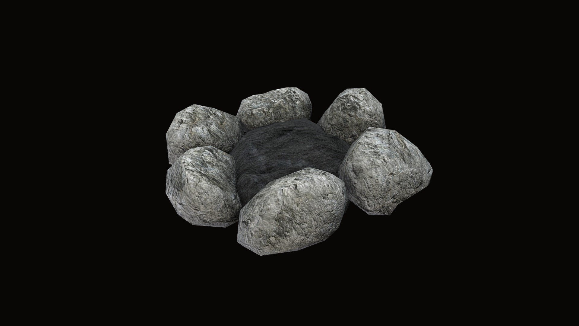 Extinguished Campfire [Free Download] — Sketchfab embed 3D viewer