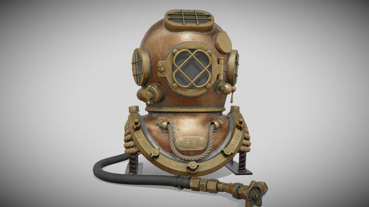 Diving Helmet Mark V 3D Model