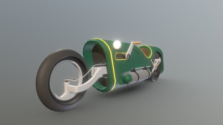 Steampunk Moto 3D Model