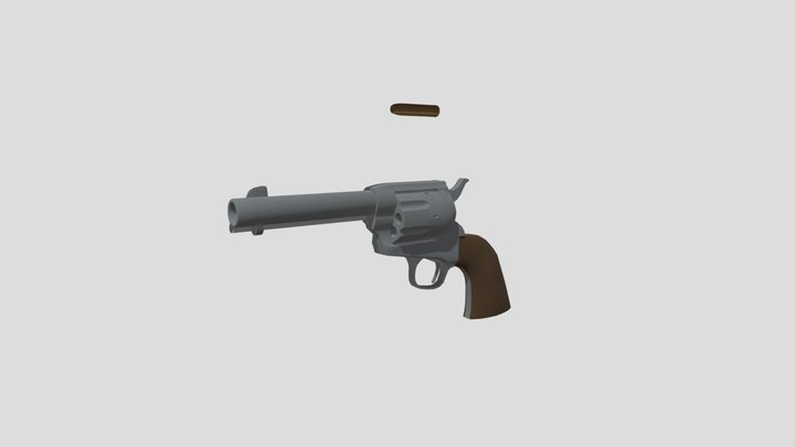 Colt Single Action Army .32-20 with bullet 3D Model