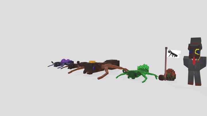 Custom Ants Pack 3D Model