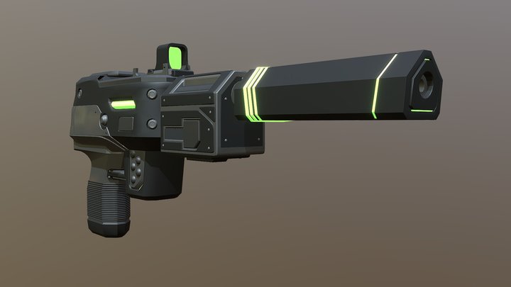 HW6-3 XYZ School - Max's Gun 3D Model
