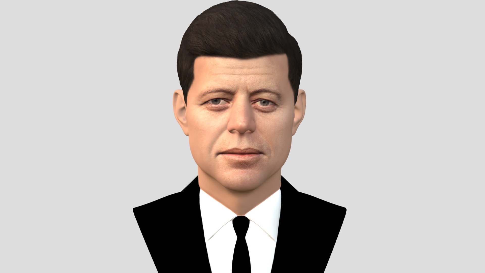 3D model John F Kennedy bust for full color 3D printing - This is a 3D model of the John F Kennedy bust for full color 3D printing. The 3D model is about a man in a suit.