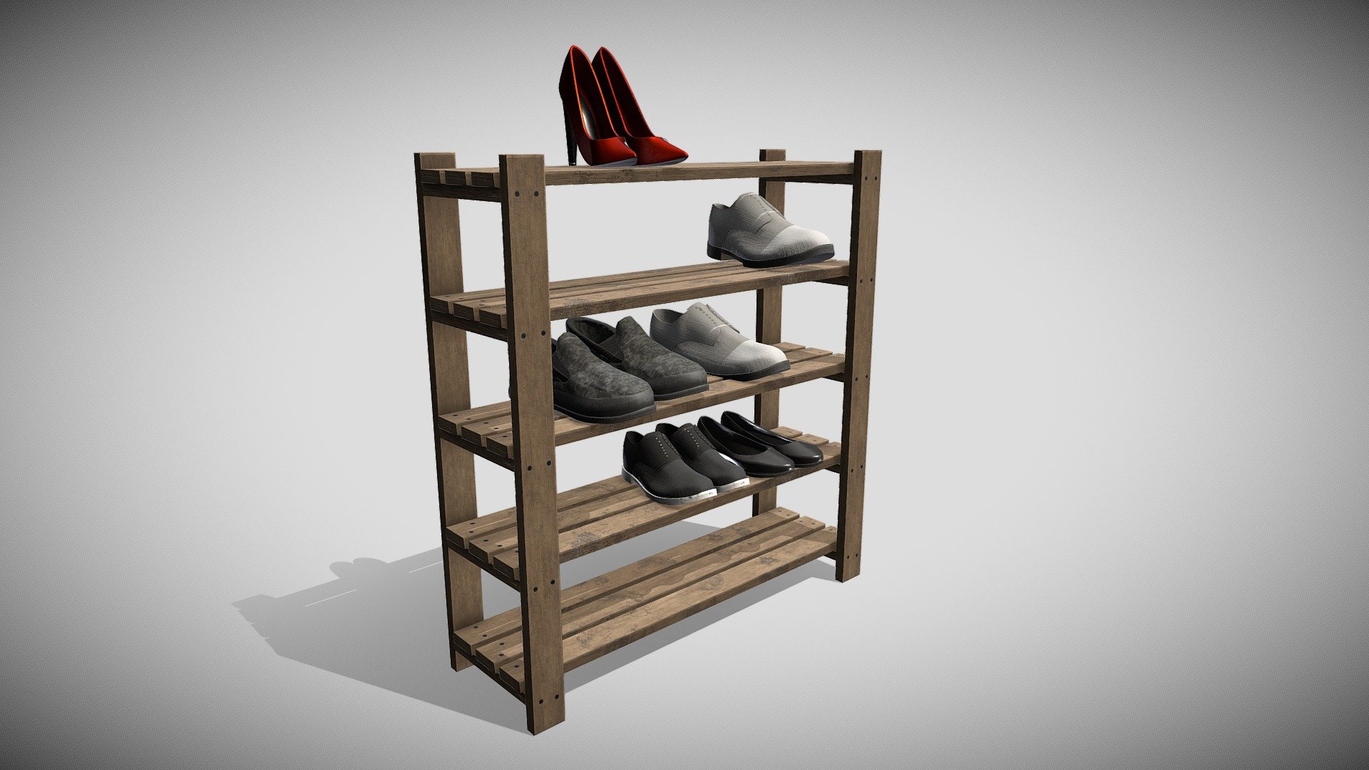 Shoe Rack - 3D model by LogiWill [b214ec6] - Sketchfab
