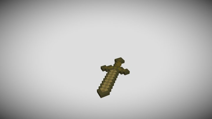 Minecraft wood sword 3D Model