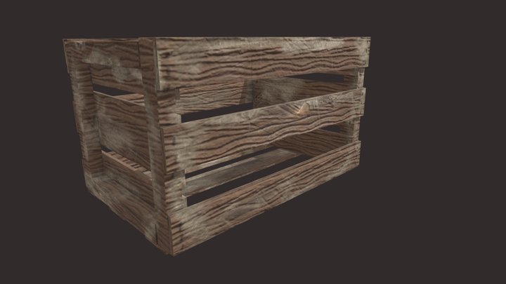 Wooden Crate 3D Model