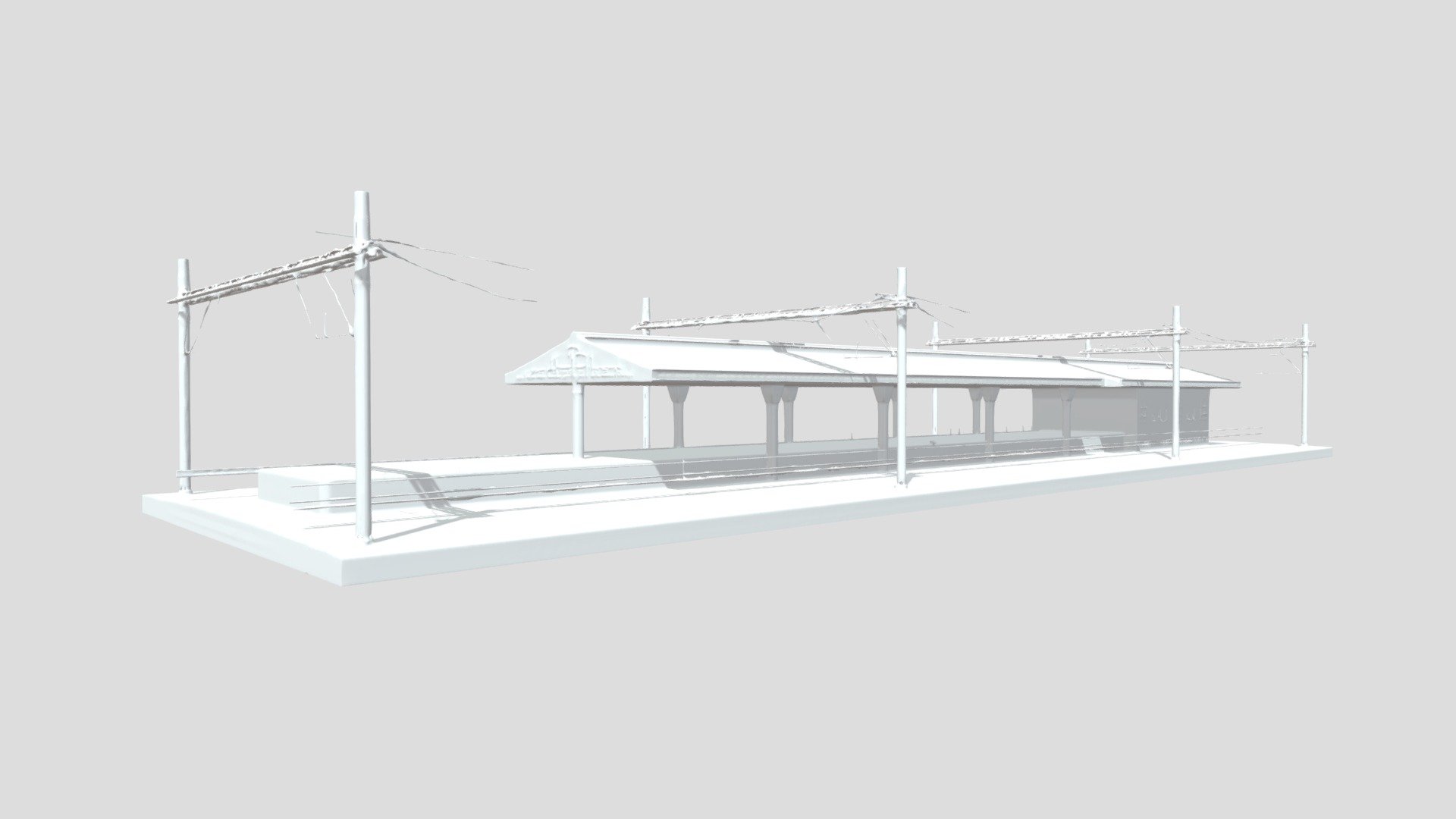 Railway Platform (white) - Download Free 3D model by Ksenia (@minova ...