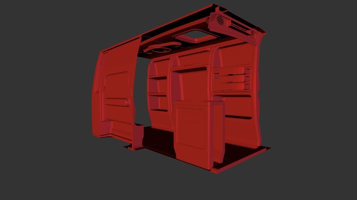 Interior Ambulancia en SolidWorks 3D Model