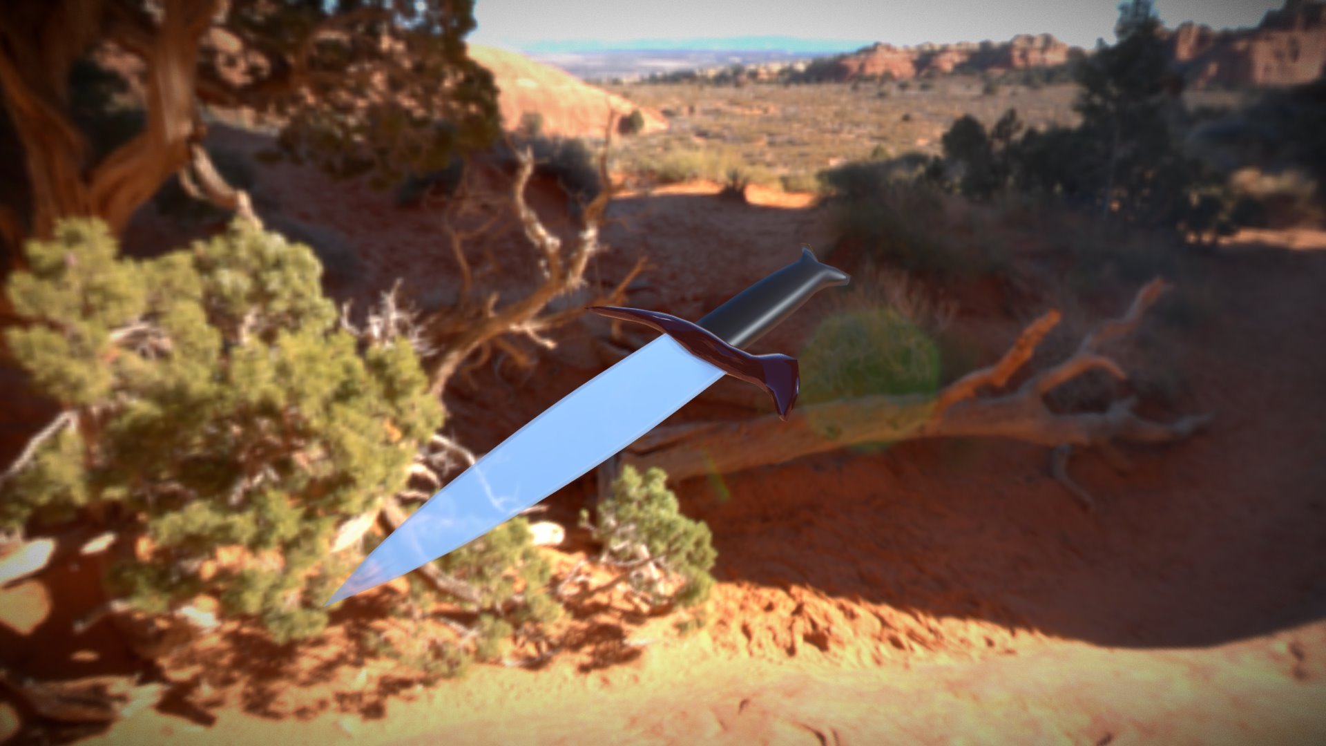 Knife with Glass-Blade