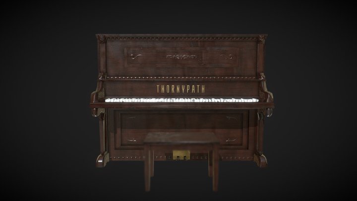 Old Piano 3D Model