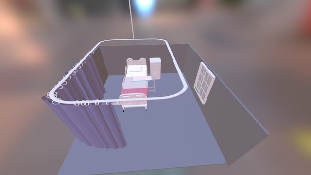 Hospital Room Example 3D Model