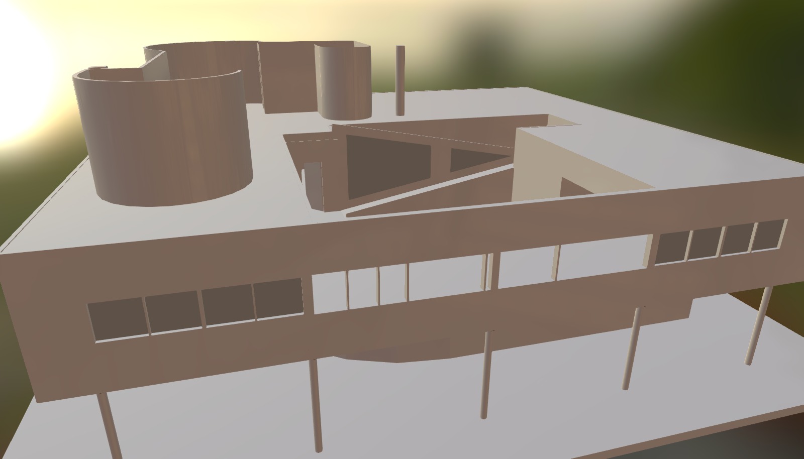 Villa Savoye - 3D model by wrbarnes [b21d6b3] - Sketchfab