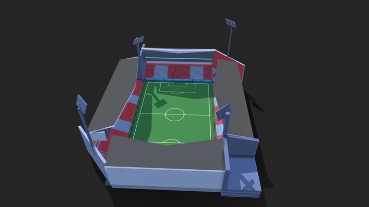 Soccer Stadium 1:1 Scale 3D Model