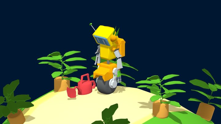 Eco-Friendly Robot 3D Model