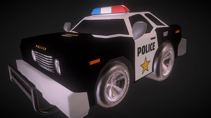 Toy Police Car 3D Model