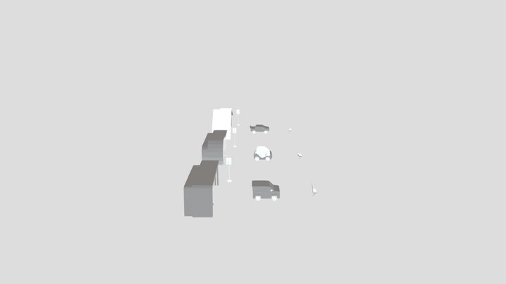 XYZschool homework блокинг силуэты 3D Model