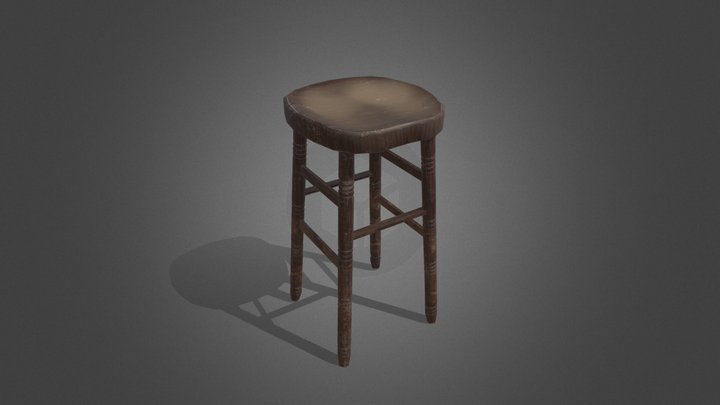 Barstool Round 3D Model