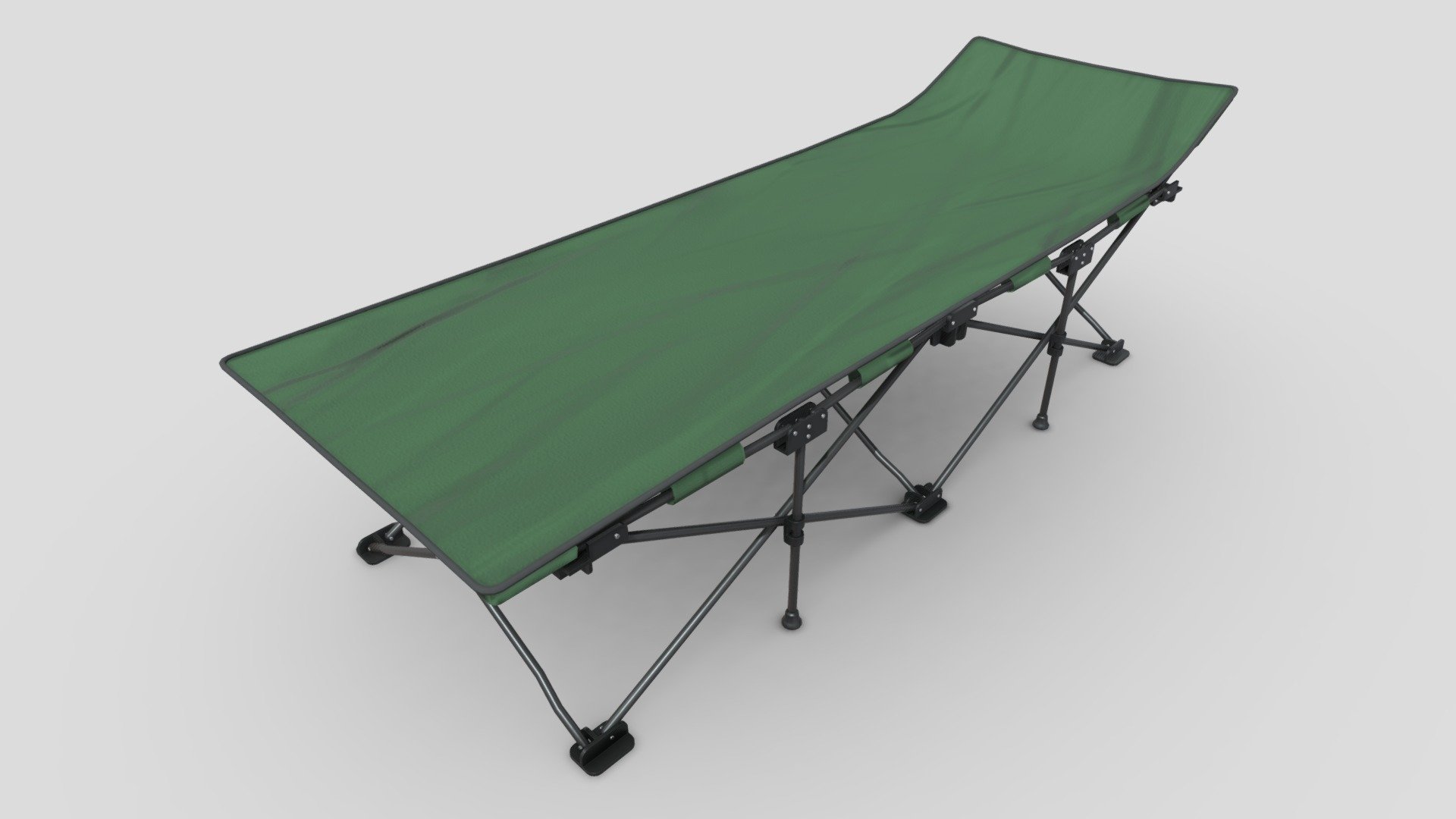 Folding Cot Green Buy Royalty Free 3D model by ChakkitPP [b221fac
