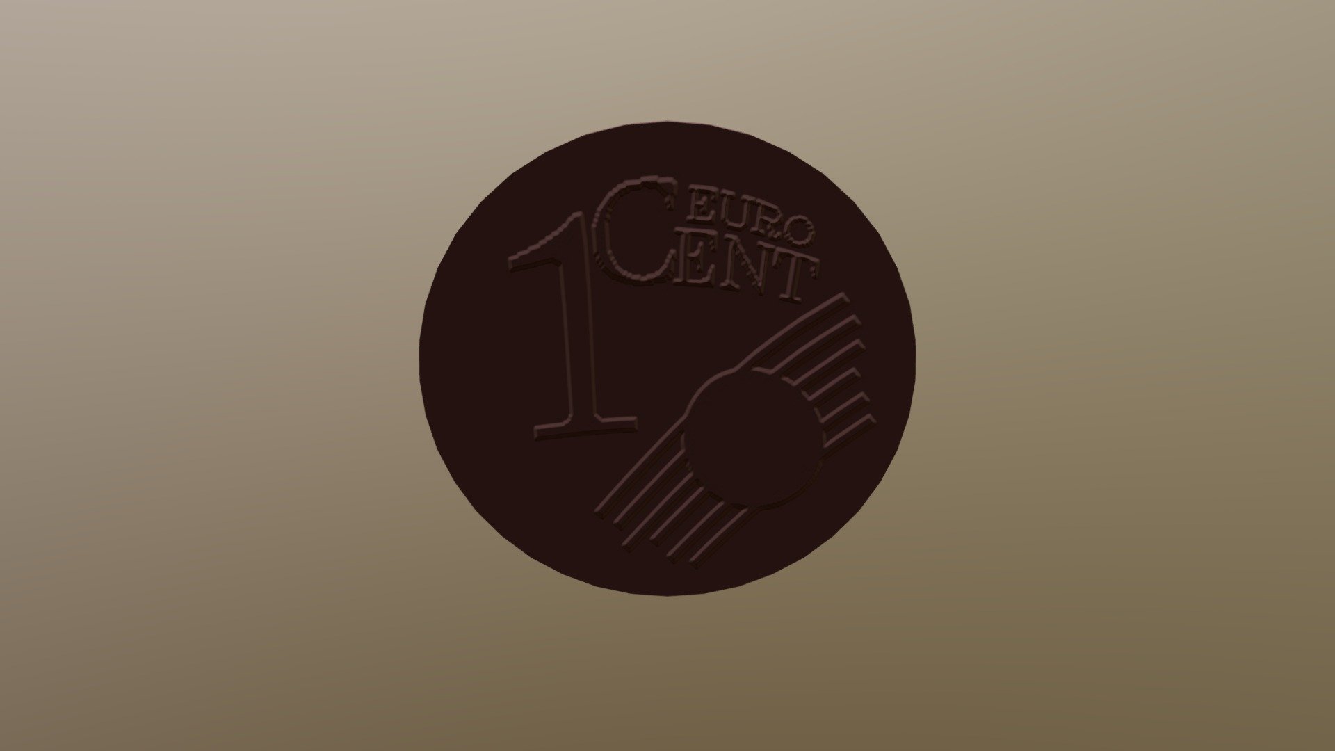 Moneda de 1 Céntimo de Chocolate
