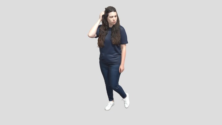 Contemplative Casual Portrait – Modello 3D gratuito STL